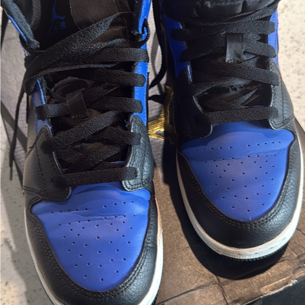 Jordan Black and Blue Women's Sneakers